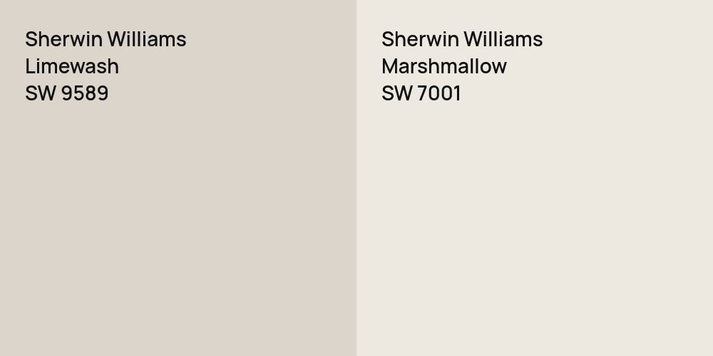 Sherwin Williams Limewash vs. Sherwin Williams Marshmallow