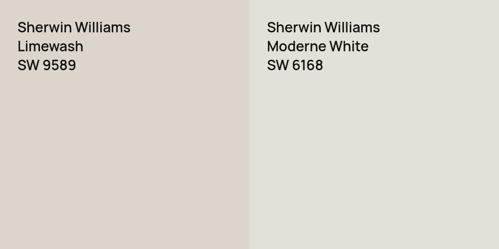 Sherwin Williams Limewash vs. Sherwin Williams Moderne White