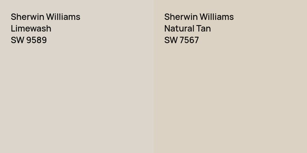 Sherwin Williams Limewash vs. Sherwin Williams Natural Tan