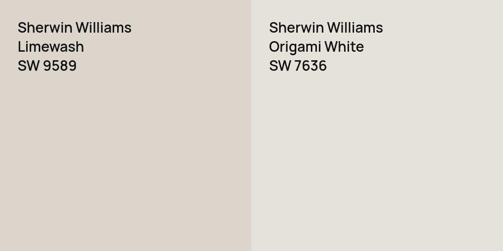 Sherwin Williams Limewash vs. Sherwin Williams Origami White