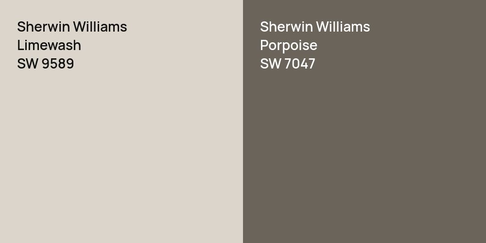 Sherwin Williams Limewash vs. Sherwin Williams Porpoise