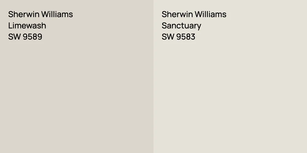 Sherwin Williams Limewash vs. Sherwin Williams Sanctuary