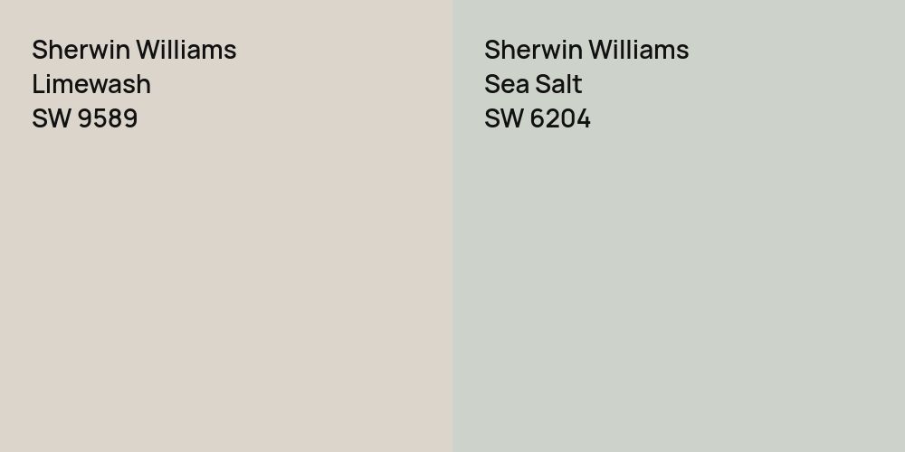 Sherwin Williams Limewash vs. Sherwin Williams Sea Salt