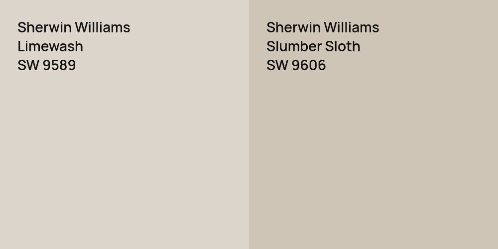 Sherwin Williams Limewash vs. Sherwin Williams Slumber Sloth