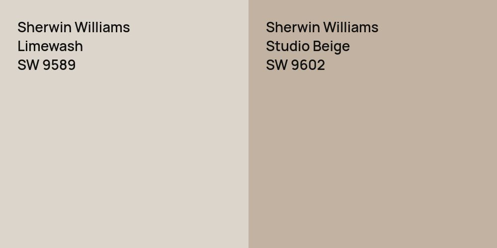 Sherwin Williams Limewash vs. Sherwin Williams Studio Beige