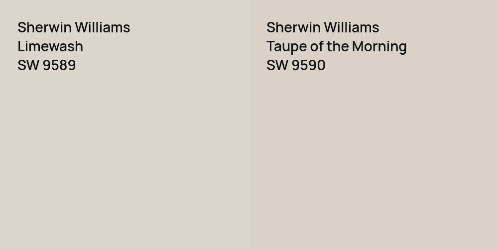 Sherwin Williams Limewash vs. Sherwin Williams Taupe of the Morning