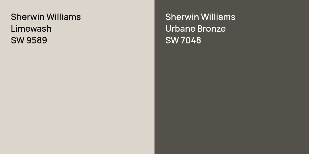 Sherwin Williams Limewash vs. Sherwin Williams Urbane Bronze