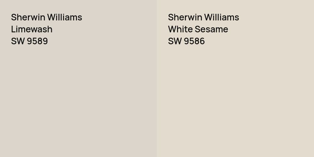 Sherwin Williams Limewash vs. Sherwin Williams White Sesame