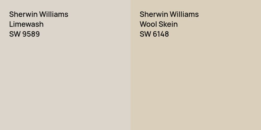 Sherwin Williams Limewash vs. Sherwin Williams Wool Skein