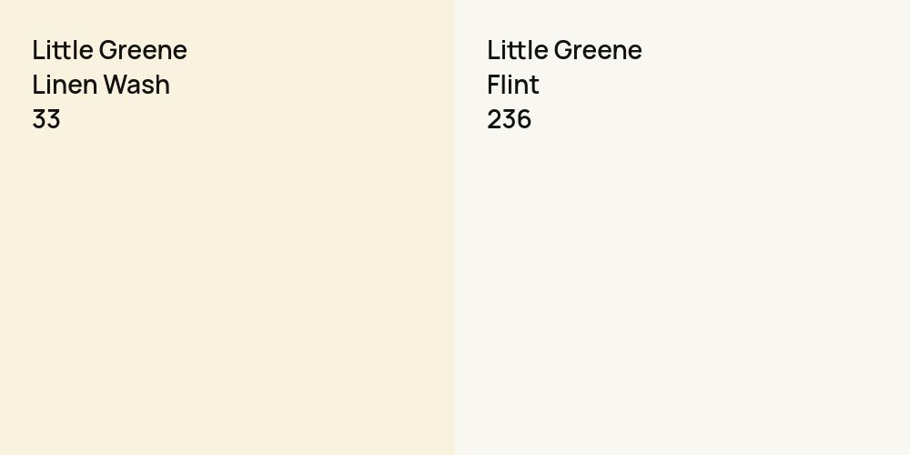 Little Greene Linen Wash vs. Little Greene Flint