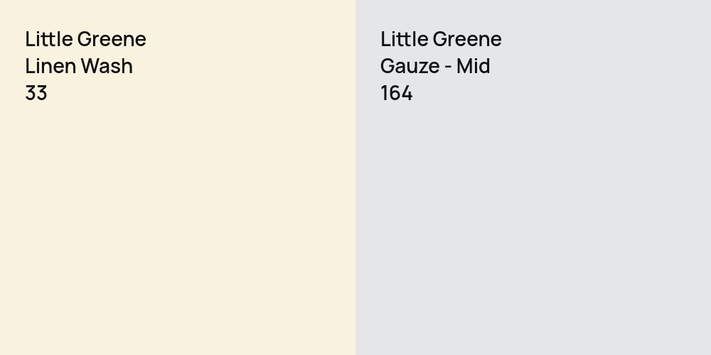 Little Greene Linen Wash vs. Little Greene Gauze - Mid