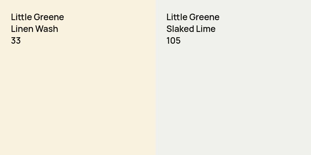 Little Greene Linen Wash vs. Little Greene Slaked Lime