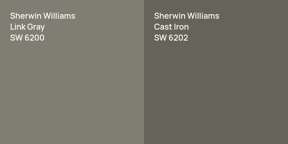 Sherwin Williams Link Gray vs. Sherwin Williams Cast Iron