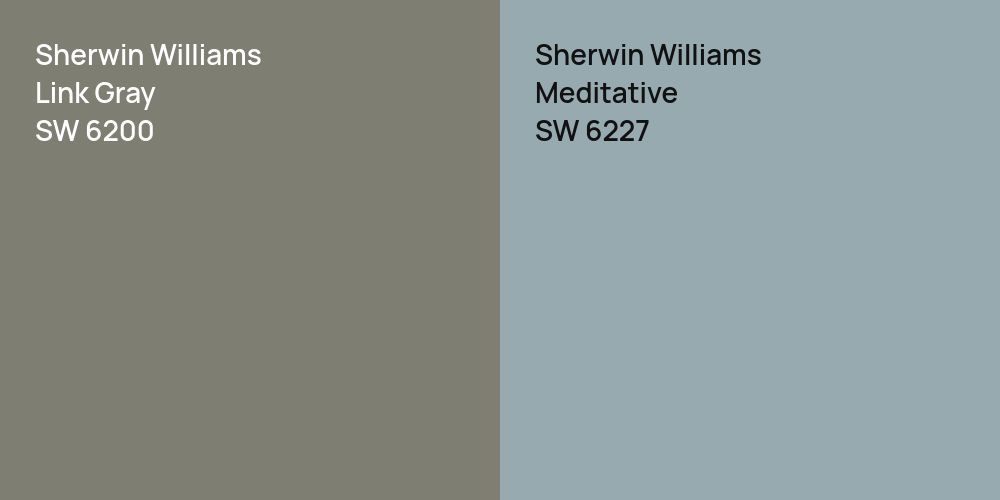 Sherwin Williams Link Gray vs. Sherwin Williams Meditative