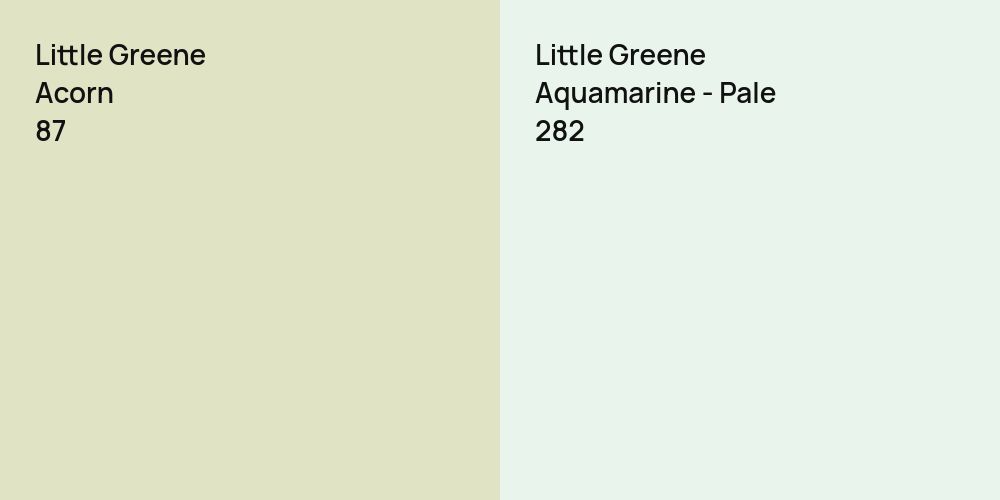 Little Greene Acorn vs. Little Greene Aquamarine - Pale