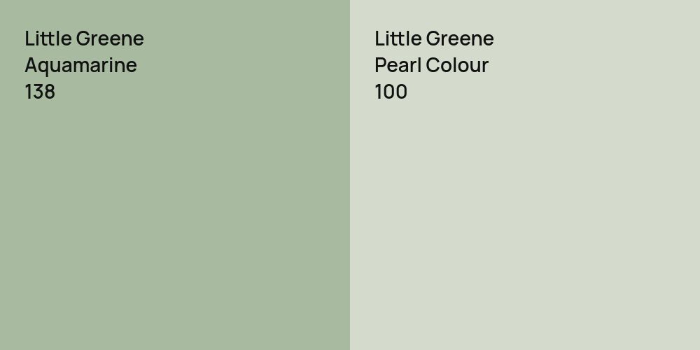 Little Greene Aquamarine vs. Little Greene Pearl Colour