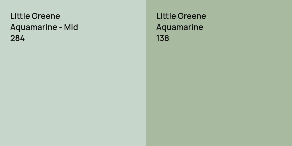 Little Greene Aquamarine - Mid vs. Little Greene Aquamarine