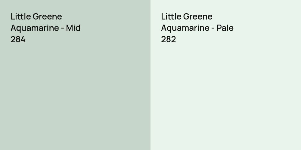 Little Greene Aquamarine - Mid vs. Little Greene Aquamarine - Pale