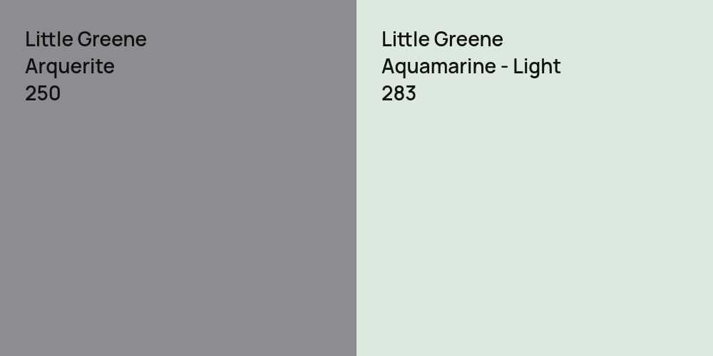 Little Greene Arquerite vs. Little Greene Aquamarine - Light