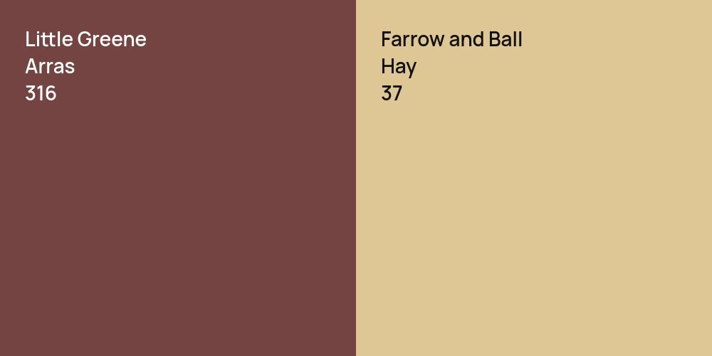 Little Greene Arras vs. Farrow and Ball Hay