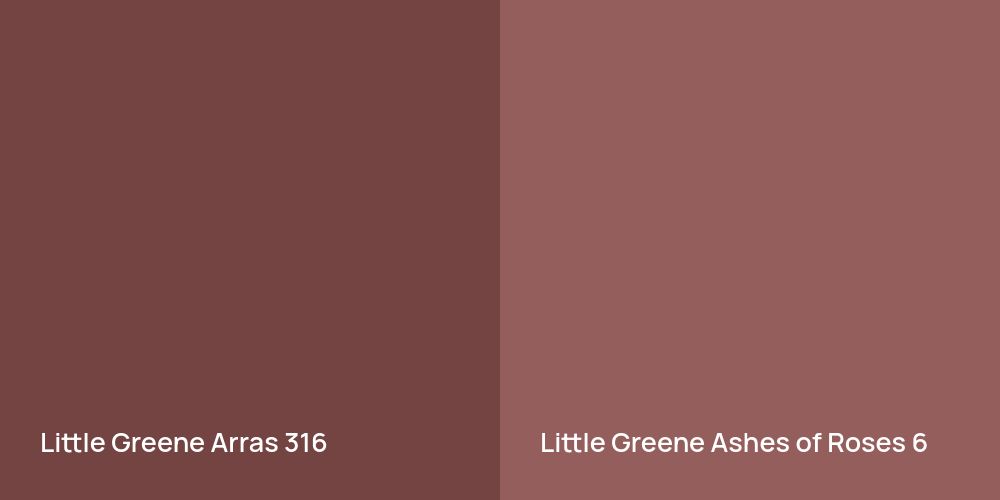 Little Greene Arras vs. Little Greene Ashes of Roses comparison