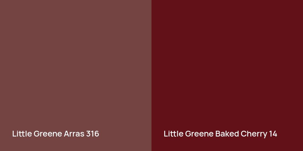 Little Greene Arras vs. Little Greene Baked Cherry