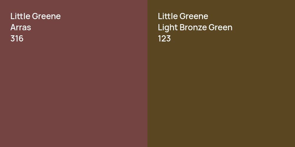 Little Greene Arras vs. Little Greene Light Bronze Green