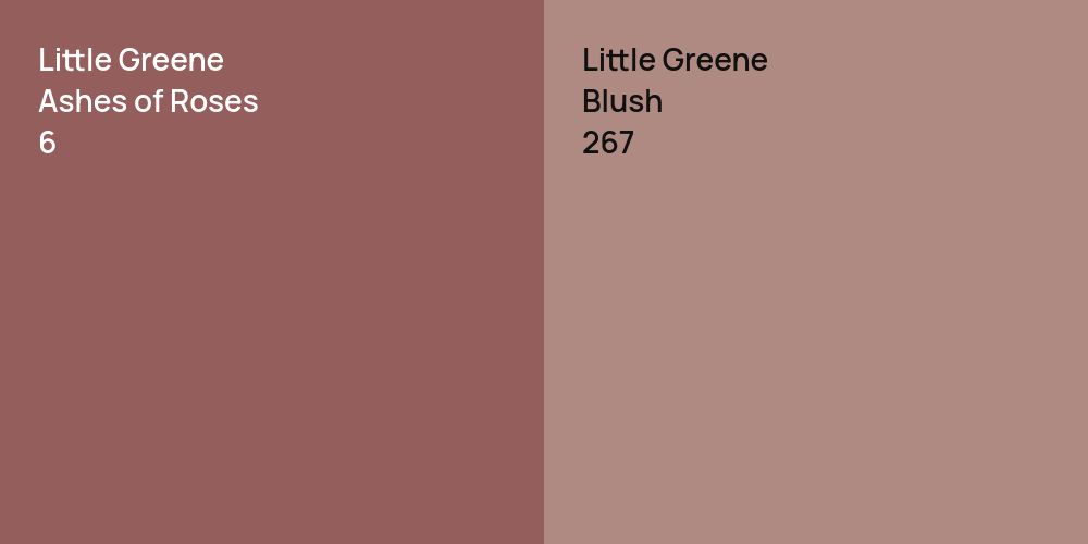 Little Greene Ashes of Roses vs. Little Greene Blush