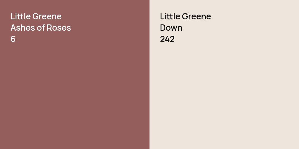 Little Greene Ashes of Roses vs. Little Greene Down