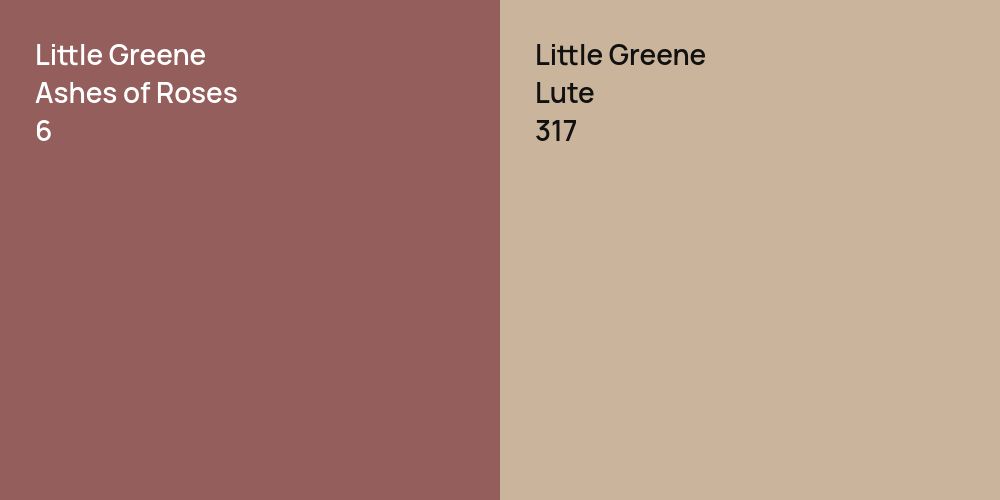 Little Greene Ashes of Roses vs. Little Greene Lute