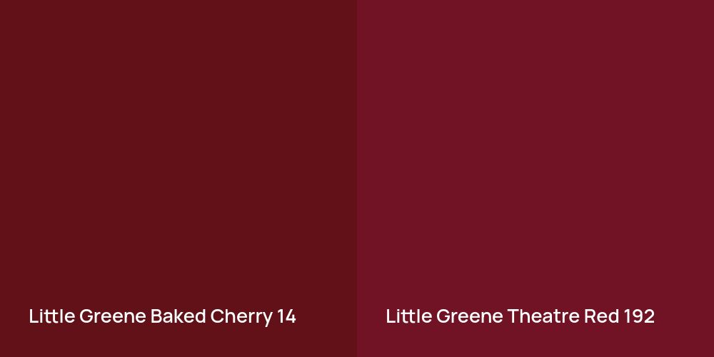 Little Greene Baked Cherry vs. Little Greene Theatre Red