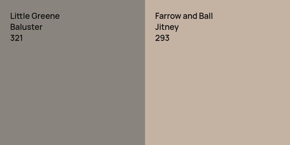 Little Greene Baluster vs. Farrow and Ball Jitney