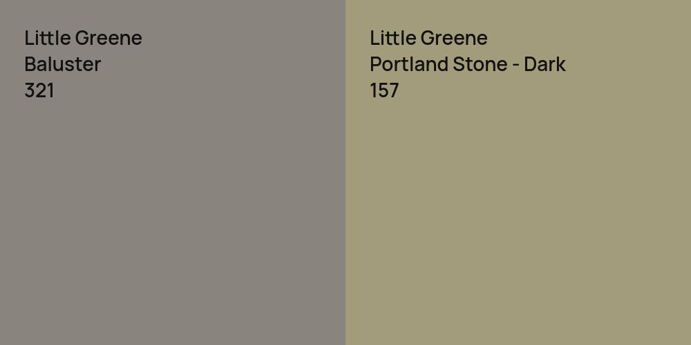 Little Greene Baluster vs. Little Greene Portland Stone - Dark