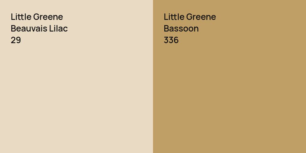 Little Greene Beauvais Lilac vs. Little Greene Bassoon