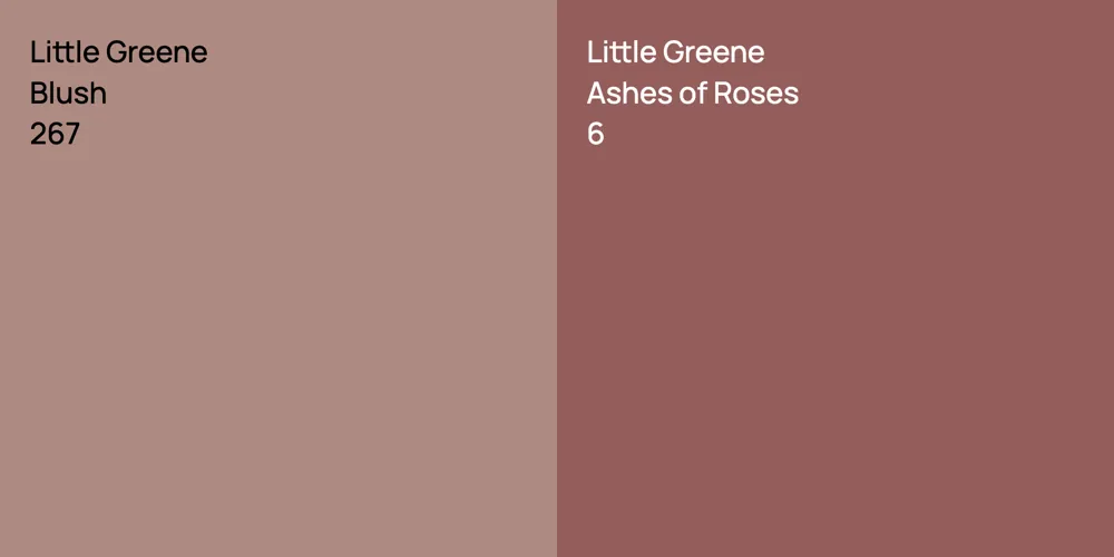 Little Greene Blush vs. Little Greene Ashes of Roses comparison