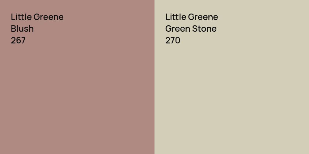 Little Greene Blush vs. Little Greene Green Stone