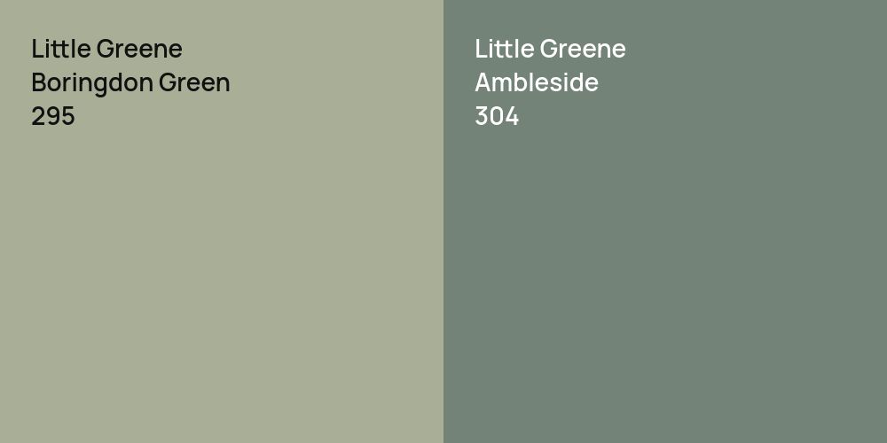 Little Greene Boringdon Green vs. Little Greene Ambleside