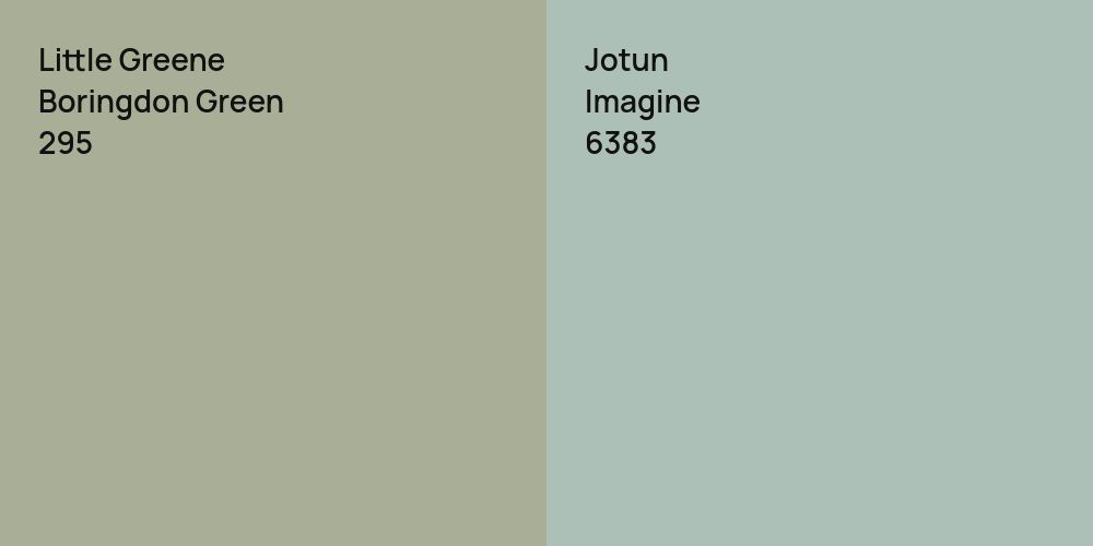 Little Greene Boringdon Green vs. Jotun Imagine