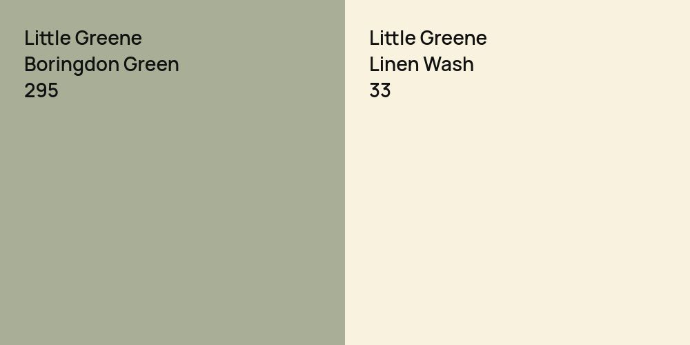 Little Greene Boringdon Green vs. Little Greene Linen Wash