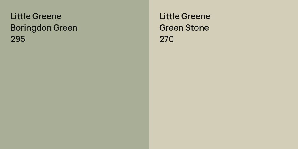 Little Greene Boringdon Green vs. Little Greene Green Stone