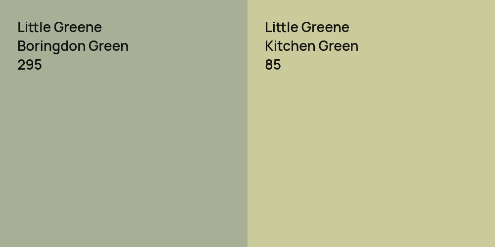 Little Greene Boringdon Green vs. Little Greene Kitchen Green