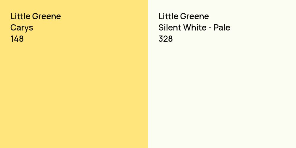 Little Greene Carys vs. Little Greene Silent White - Pale