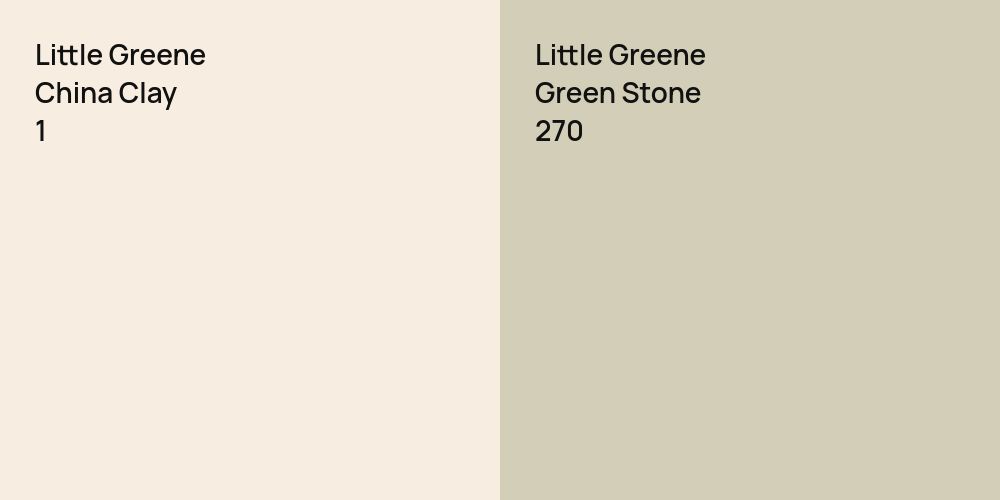 Little Greene China Clay  vs. Little Greene Green Stone