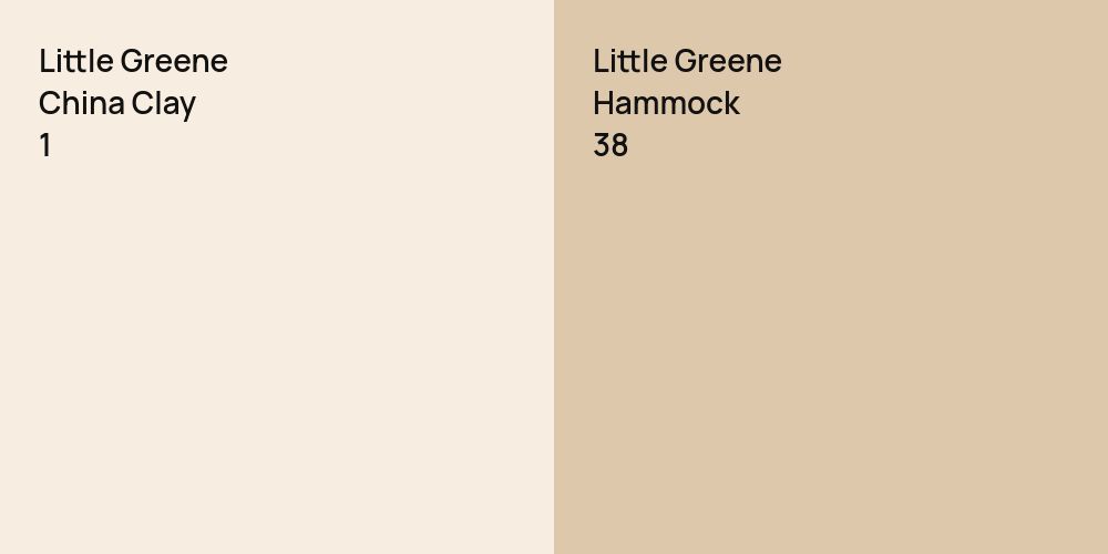 Little Greene China Clay  vs. Little Greene Hammock