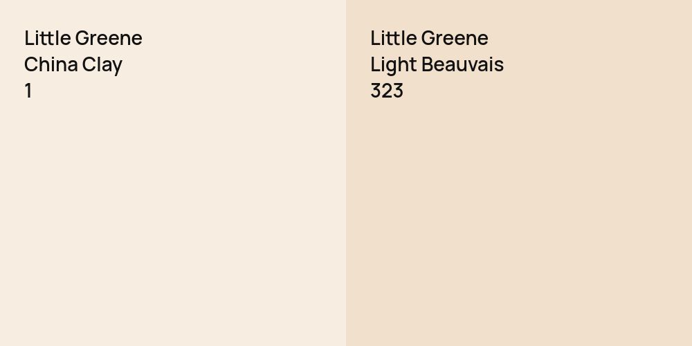 Little Greene China Clay  vs. Little Greene Light Beauvais