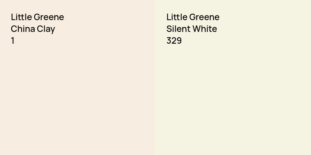 Little Greene China Clay  vs. Little Greene Silent White