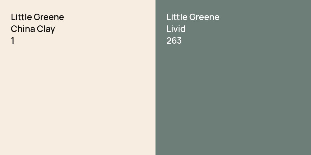 Little Greene China Clay  vs. Little Greene Livid