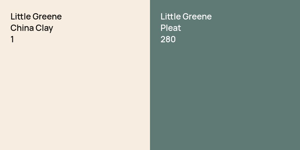 Little Greene China Clay  vs. Little Greene Pleat