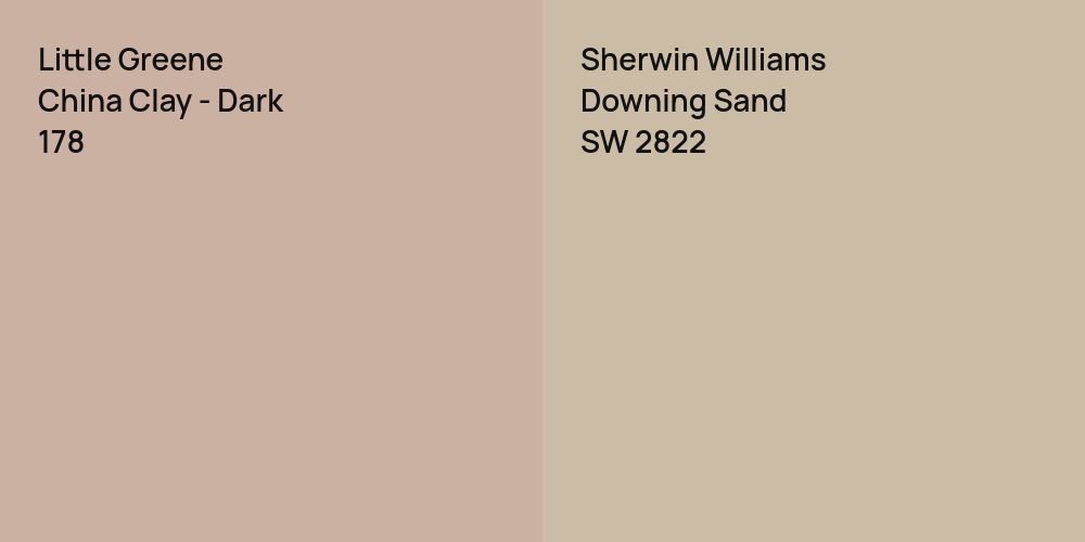 Little Greene China Clay - Dark vs. Sherwin Williams Downing Sand