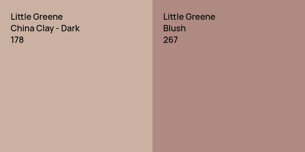 Little Greene China Clay - Dark vs. Little Greene Blush